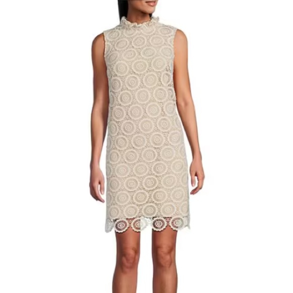 NWT Preston and York Rita Lace Mockneck Tie Back Dress